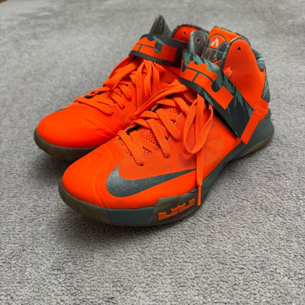 Nike LeBron Zoom Soldier 6 Total Orange Camo Mens Basketball Shoes Size 11 NWOT